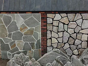 Grey slate stone garden pathway design
